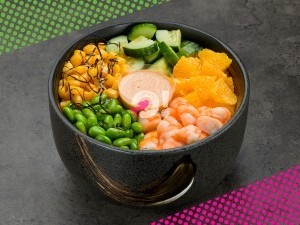 Поке с креветкой и рисом